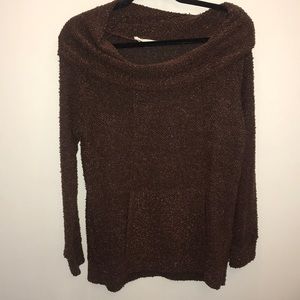 Brown Cowl Sweater Tunic